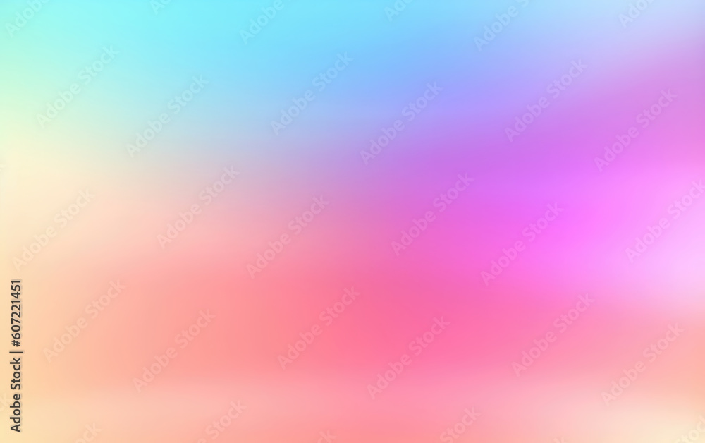 Wall mural pastel rainbow colors gradient abstract background. created with generative ai technology