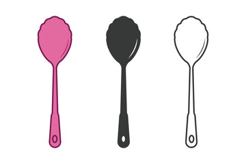 Cutlery Spoon Vector, Spoon Vector, Restaurant Equipment, Cutlery Silhouette, Spoon Clip Art, Spoon Silhouette 