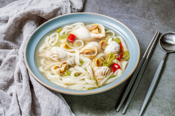 golbaengi tang, Korean style sea snail soup food cuisine