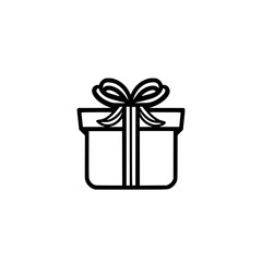Gift box with ribbon vector illustration isolated on transparent background
