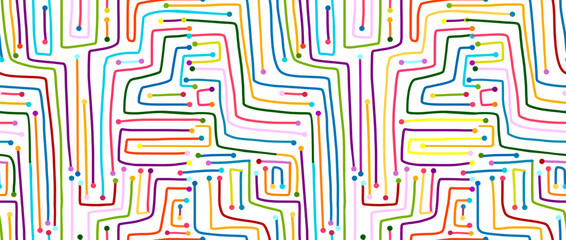 Seamless pattern. Computer circuit board.