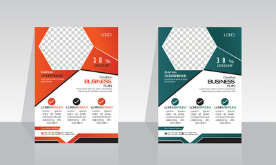 Simple template design with typography for poster, flyer or cover Orange color.