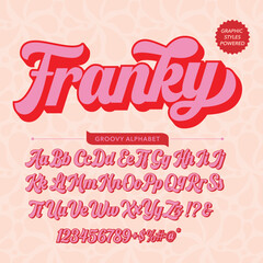 Abstract groovy Retro Script Font