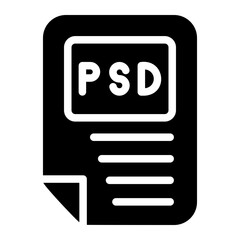 psd file Solid icon