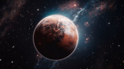 Obraz na płótnie Canvas planet in space background Generative AI