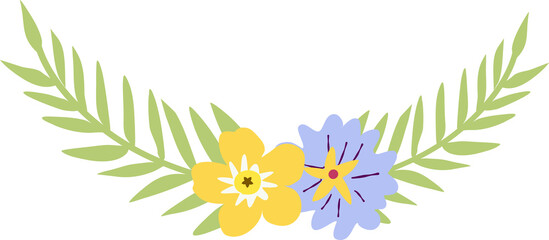 Flower bouquet leafs