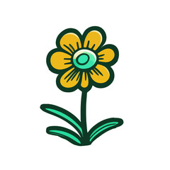 A plant yellow flower icon 
