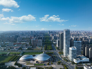 aerial view of the city