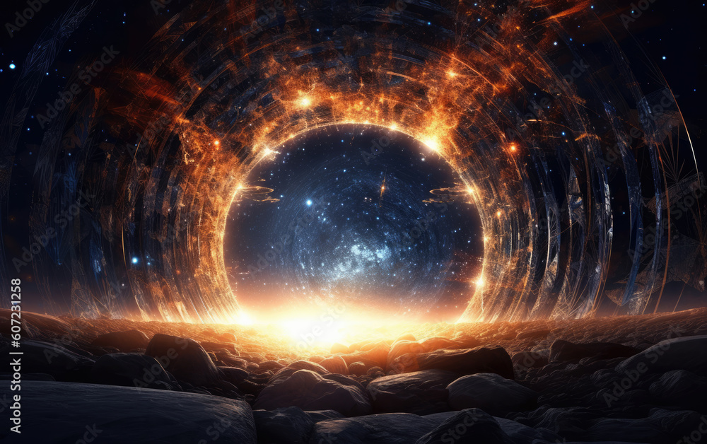 Wall mural bundle of energy abstract background. created with generative ai technology
