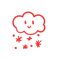 hand drawn doodle elements weather symbol for decorating cute cards