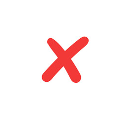 Obraz premium right and wrong mark doodle hand drawn