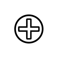 Obraz premium Red cross logo vector illustration isolated on transparent background