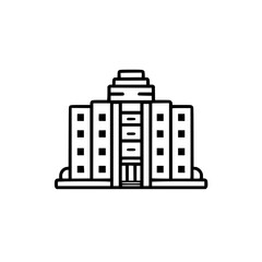 Hospital building vector illustration isolated on transparent background