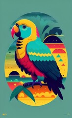 
Experience the vibrant allure of Parrot Poster Art Style. Captivating artworks celebrating the colorful plumage and unique charm of parrots. Transform any space with these captivating creations.