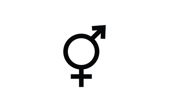 Bigender symbol. gender symbol. Simple vector design editable
