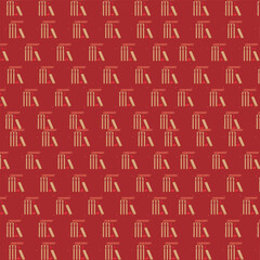 illustration design of seem less pattern of bat and boll