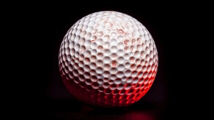 golf ball isolated on black background Generative AI