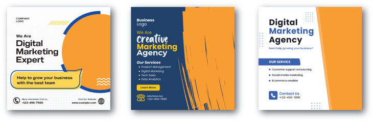 Creative Idea Digital Marketing Agency Template Social Media Post