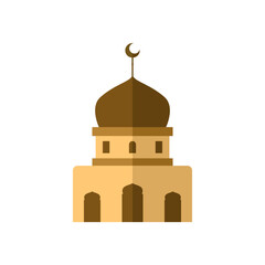 Mosque illustration, can be used as prayer symbol and qibla.