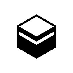 Mosque illustration, can be used as prayer symbol and qibla.
