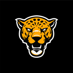 Aggresive jaguar head logo in vector. © KHF