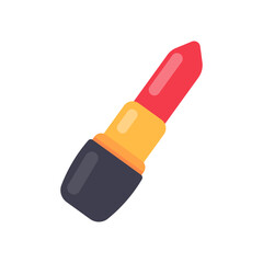 beauty equipment Bright red lipstick cosmetics change the color of a woman's lips to be beautiful.