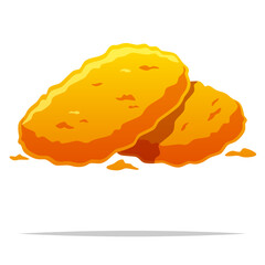 Hash browns vector isolated illustration