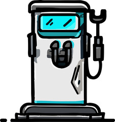 EV car charger png graphic clipart design