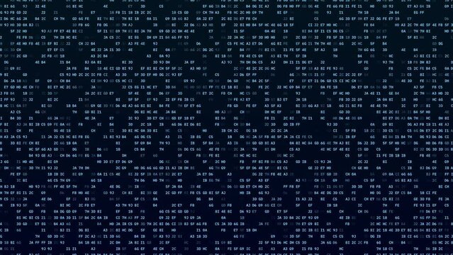 Futuristic Information Technology Background: High-Tech Binary Code Animation