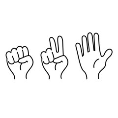 じゃんけんの手