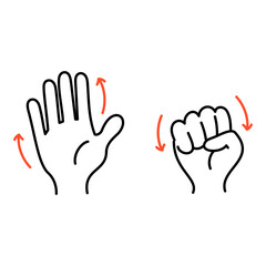 Fototapeta premium 手指を曲げ伸ばしする運動