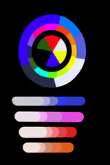 set of colorful buttons