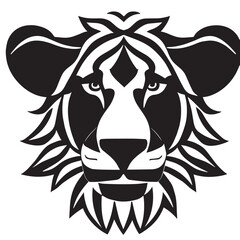 animal head vector black and white