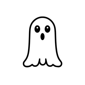 Baby ghost vector illustration isolated on transparent background
