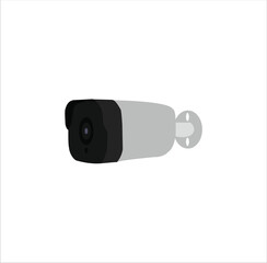 Security cam, cctv video camera, street observe surveillance equipment front and side angle view. Secure guard eye and crime prevention isolated on white background.  illustration for eps 10