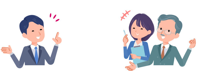 会話をしているビジネスシーン