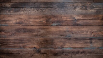 Fototapeta premium Old brown rustic dark grunge wooden timber wall Generative AI