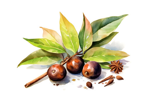 recommend clip art: Watercolor Illustration of Bay Leaves, Berries, Cinnamon Stick and Star Anise.
