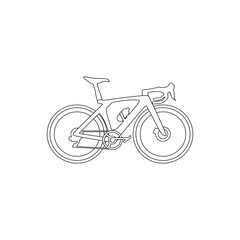 Bicycle icon vector illustration in trendy outline style. Top choice of world bicycle day design element. Touring bike. Editable graphic resources for many purposes. 