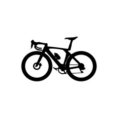 Fototapeta premium Bicycle silhouette icon vector illustration in trendy style. Top choice of world bicycle day design element. Touring bike. Editable graphic resources for many purposes. 