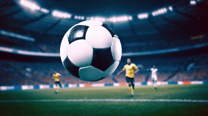 Powerful Strike Soccer Player Ready to Score. created with Generative AI