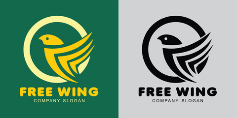 illustration design of sparrow  logo for company