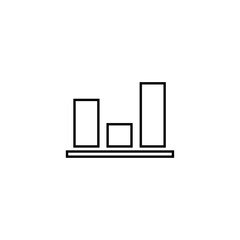 Graph line icon, chart, financial indicators logo vector