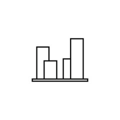 Graph line icon, chart, financial indicators logo vector