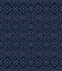 seamless pattern blue and white chunri repeat indian traditional textile pattern