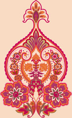 illustration of a ornament paisley motif