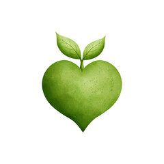 heart green energy concept 