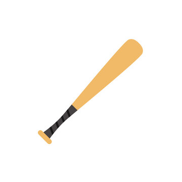 Simple baseball bat flat style, vector illustration