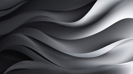 Gray abstract line and wavy illustration background, Generative AI