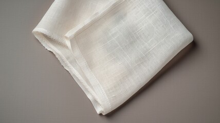 natural linen napkin in a neutral shade  Generative AI